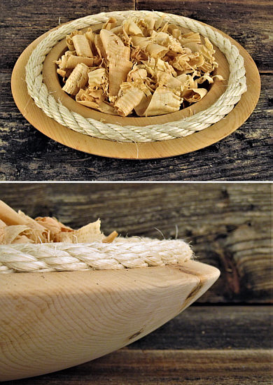 Swiss pine wood bowl, 10 ml oil, 20 g chippings