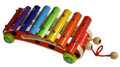 Animal pull toy caterpillar, xylophone