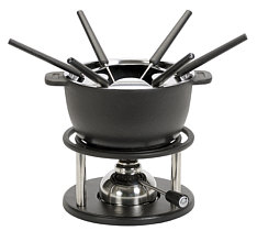 Kisag fondue set Twin with gasburner, 6 forks, squirt protect