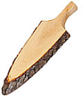 Bark-board unvarnished ash or alder wood with handle