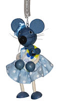 Schwingfigur Mausfrau mit Baby