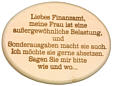 Plate oval, branded with german saying