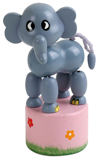 Drückfigur "Elefant" farbig bemalt