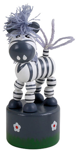 Drückfigur "Zebra" farbig bemalt