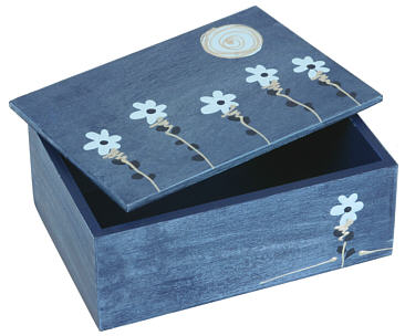 Cascat medium "blue flower", hand painted