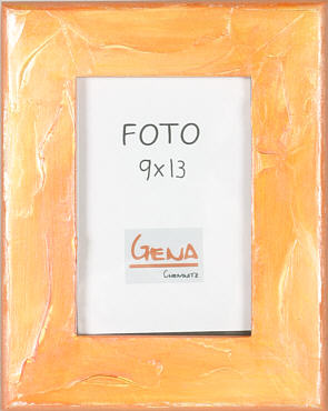 Fotorahmen f.1 Foto 9x13, orange antik