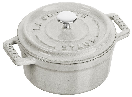 Staub Mini Cocotte round, cast-iron enameled, white truffle
