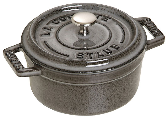 Staub Mini Cocotte round, cast-iron enameled, graphite grey