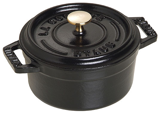 Staub Mini Cocotte round, cast-iron enameled, black
