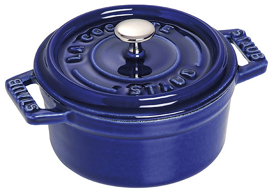 Staub Mini-Cocotte rund, Gusseisen emailliert, dunkelblau