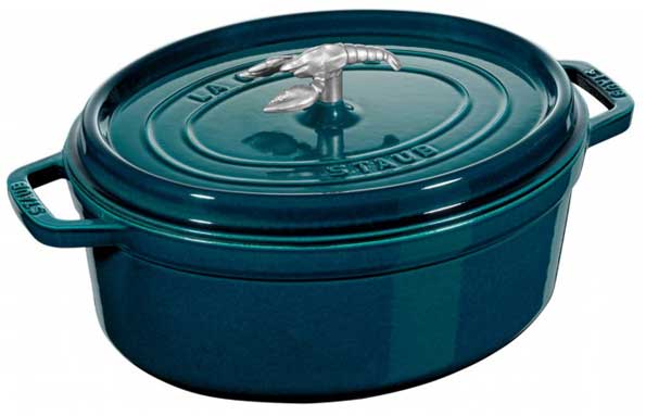 Staub Cocotte oval, Hummer, Gusseisen emailliert, La Mer