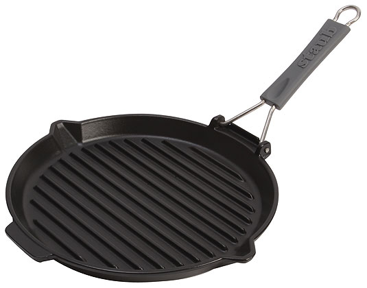 Staub Grill with silicone handle (200°C) round, black