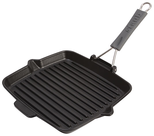 Staub Grill with silicone handle (200°C) square, black