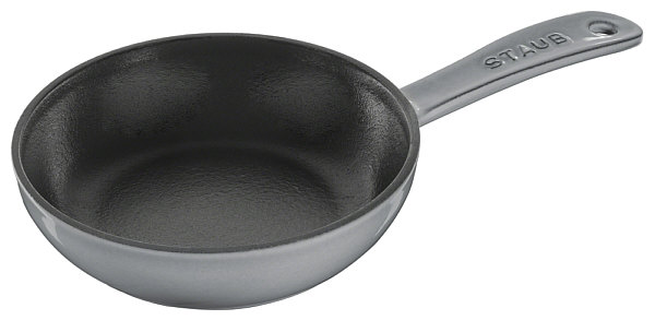 Staub frying pan round grey