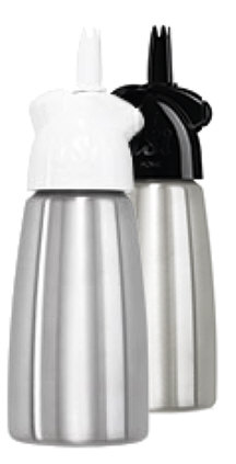 iSi Easy Whip Plus Mini, stainless steel bottle, head white