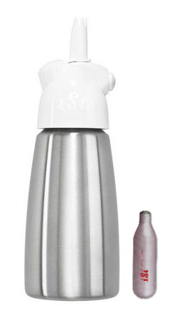 iSi Easy Whip Plus Mini mit Edelstahl-Flasche, Kopf weiß, Blister