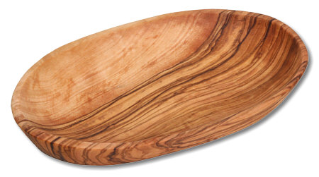 Bowl oval olive wood