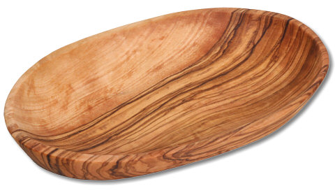 Bowl oval olive wood