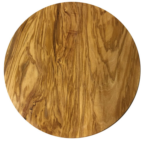 Plate round olive wood