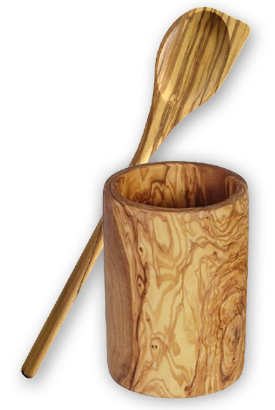 Set 10x spoon 30 cm pointy and quiver round