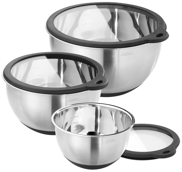 Fusion2+ bowl set 3 pcs with glass lids