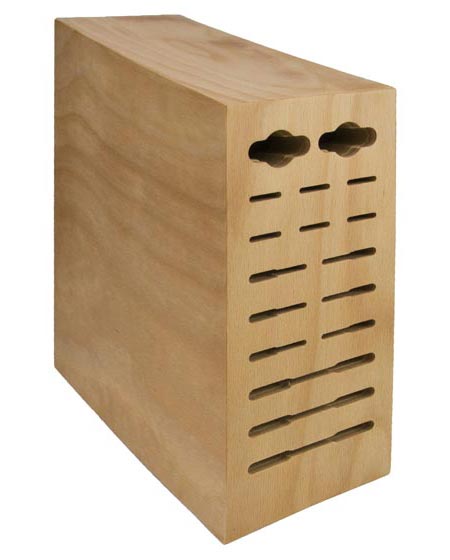 Knife block with 17 slots beech