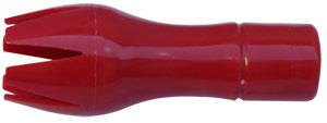 Garniertülle Tulpe rot, mit Metallgewinde