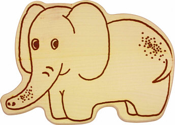 Tiermotivbrett Minielefant