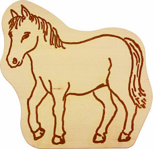 Animal-motive-board mini-horse