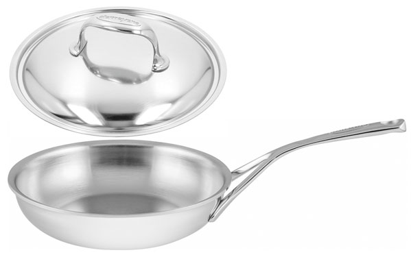 Demeyere Bratpfanne Proline, geschlossener Rand, mit Edelstahldeckel