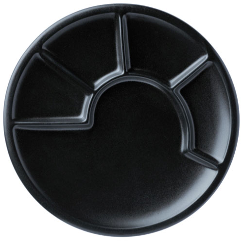 Fondue Teller Keramik schwarz