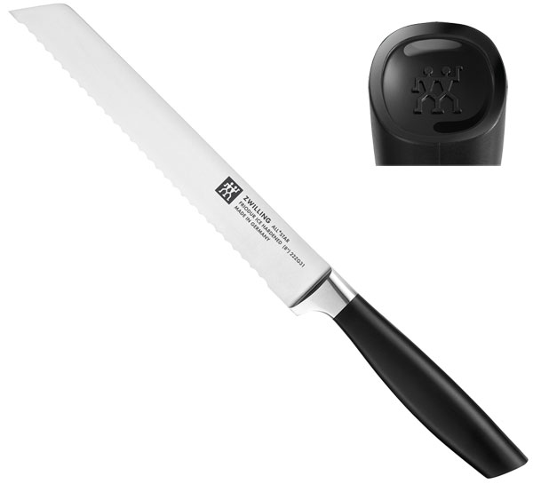Zwilling All * Star Bread knife, serrated edge, handle logo black
