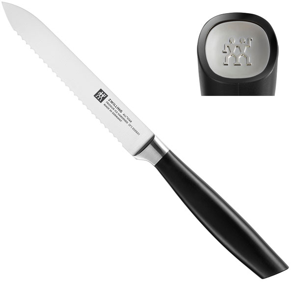 Zwilling All * Star Utility knife, serrated edge, handle logo silver