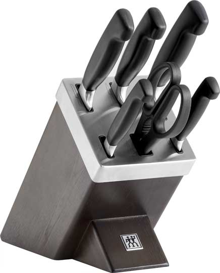 Zwilling Vier Sterne Messerblock, 7-tlg Sharp selbstschärfend