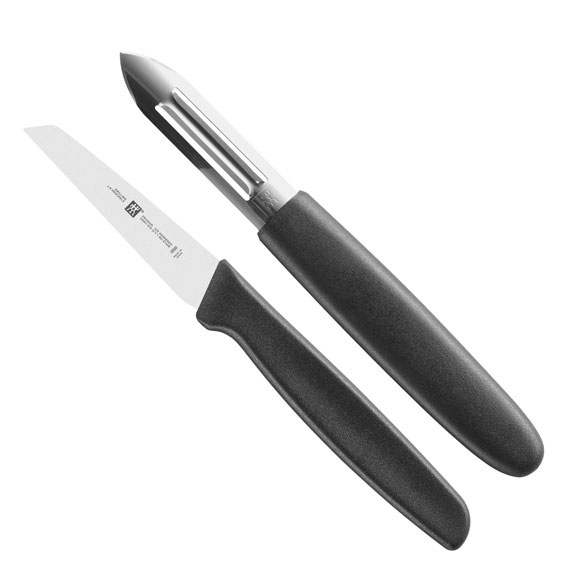 Messerset 2-tlg. Kunststoff schwarz