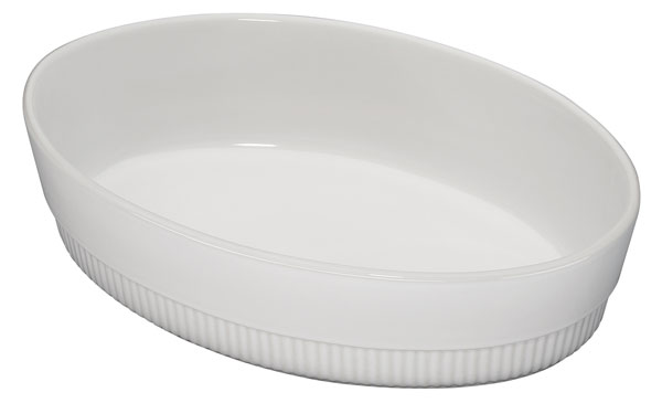 Chalet baking dish oval white