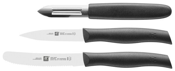 Twin Grip Set of knives 3 pcs. (paring knife, utility knife, peeler)