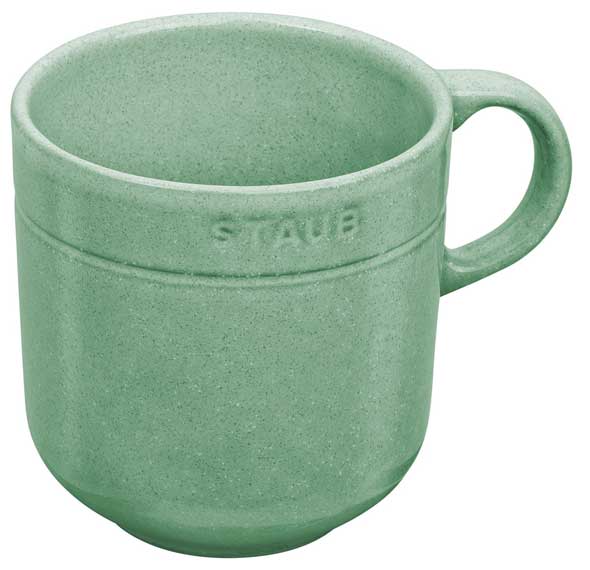 Staub Dining Line cup with handle sage green, ceramic