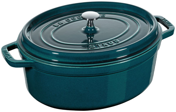 Staub Cocotte oval, Gusseisen emailliert, La Mer