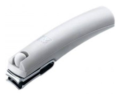 Classic nail clipper white, stainless steel cutting edge