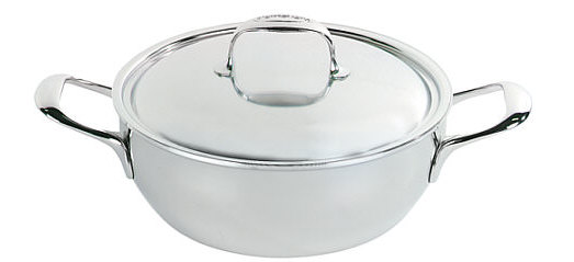 Conical simmering pan with lid Atlantis, closed edge