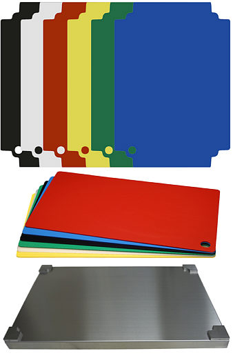 Set Top Board Edelstahl GN 1/1 mit je 6 farbigen Auflagen