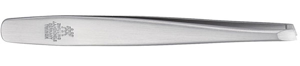 Twinox tweezers oblique, stainless steel matted