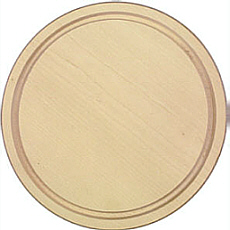Ham-plate round with groove maple
