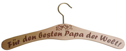 Kleiderbügel lackiert "Für den besten Papa der Welt !"