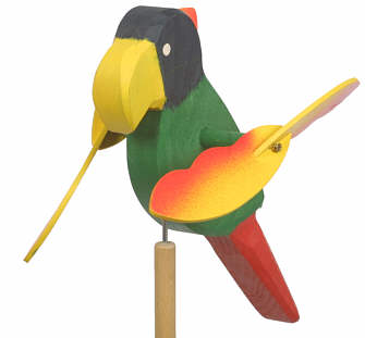 Windspiel Mittel "Papagei" mit Stab