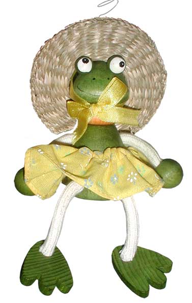 Schwingfigur Froschfrau mit Kleid