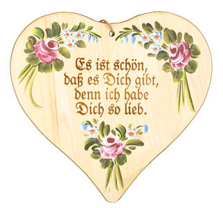 Heart board with painting (german)