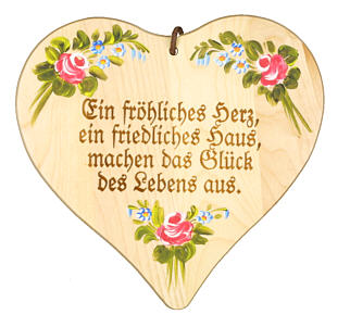 Heart board with painting (german)