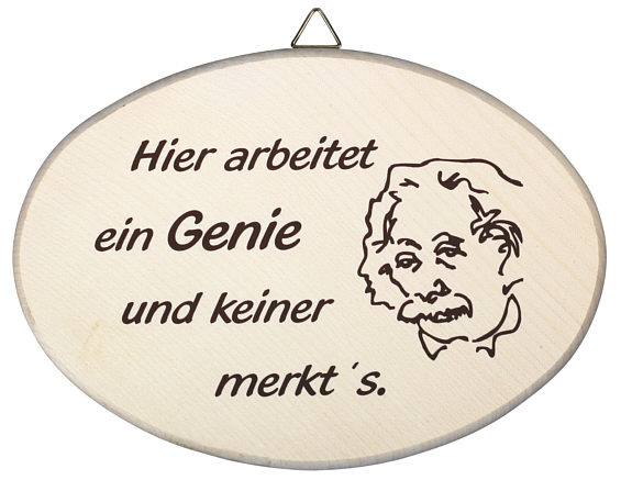 Plate oval, printed with german saying